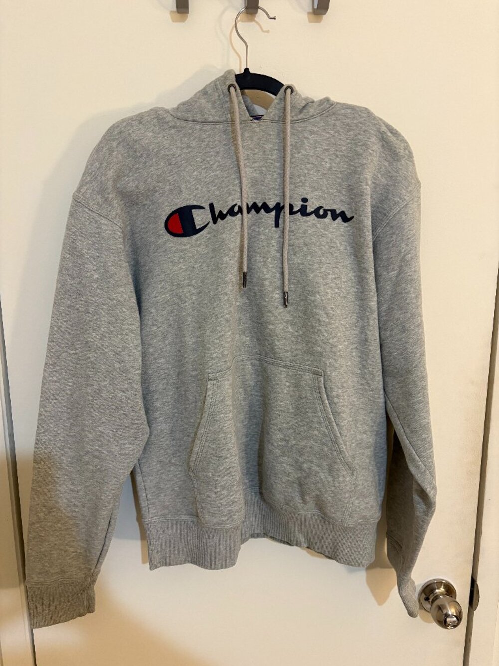 Champion Authentic Athleticwear Hoodie Gray Size M Embroidered Logo